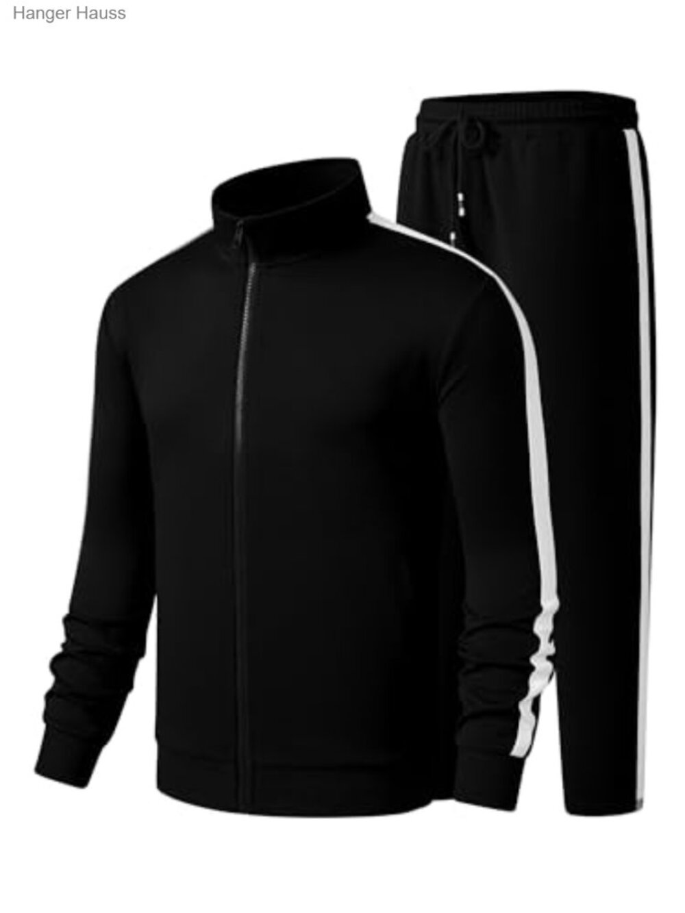 Men's Track Suit 2-Piece Full Zip Jacket Jogger Lightweight Polyester